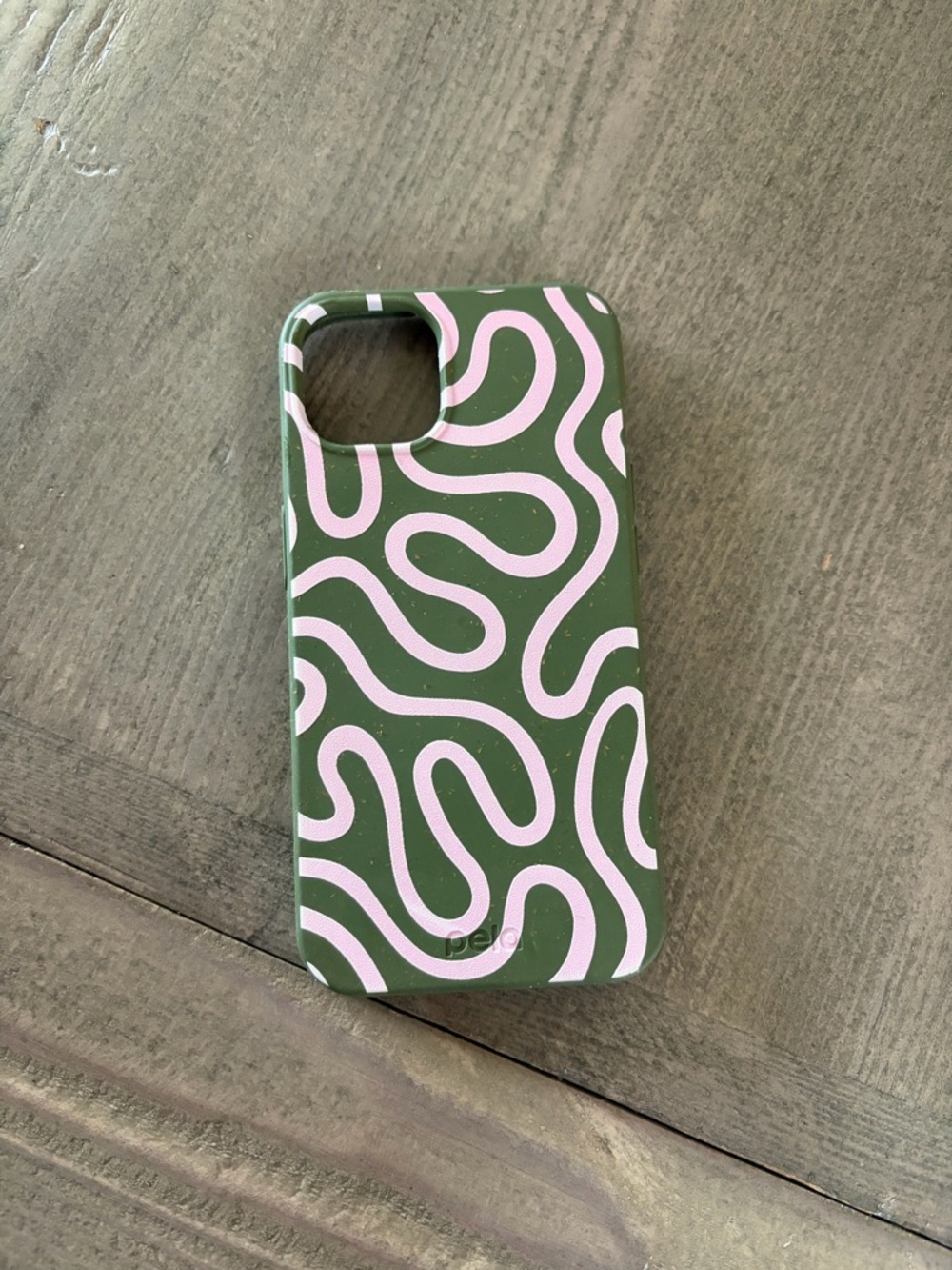 Pela Green and Pink Swirl Protective iPhone 13 Case
